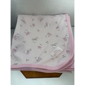 Vintage Little Comforter by Healthtex‎ Pink Bunny Baby Blanket Lovey 30x30